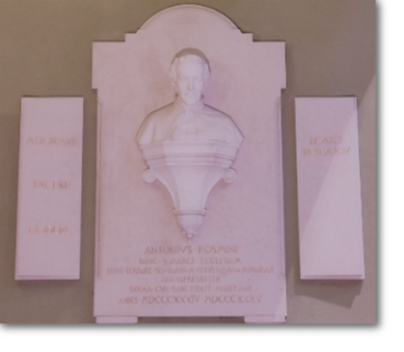 A. Rosmini, busto in marmo, opera del Confalonieri
