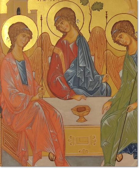 La Trinità, Padre, Figlio e Spirito Santo.