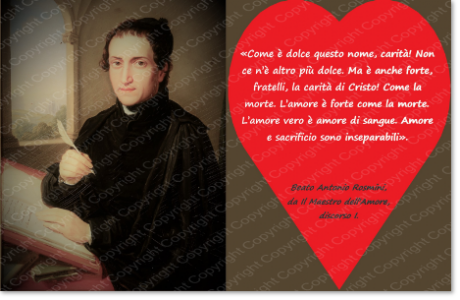 A. Rosmini, citazione da Il Maestro dell'Amore.